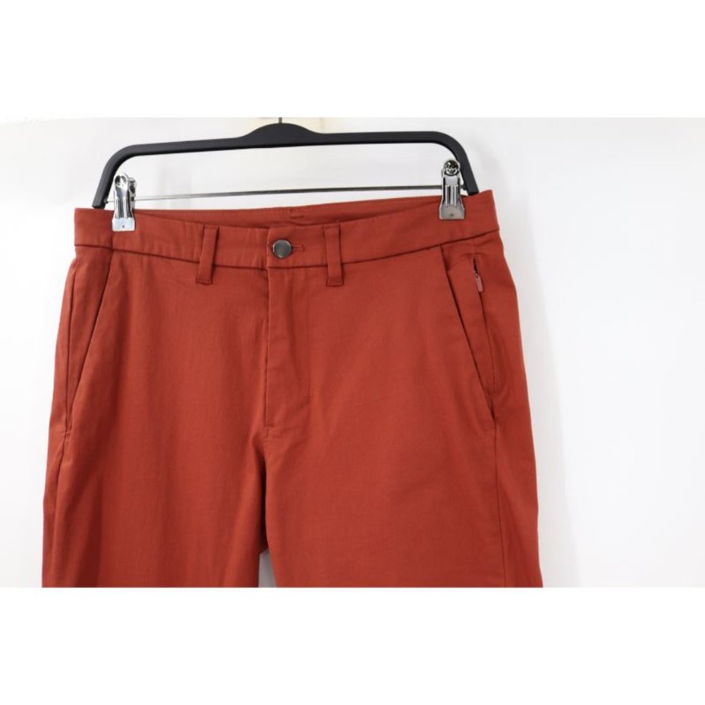 LULULEMON Pants Mens 31 ABC Commission Slim warpstreme terracotta Mid Rise Chino - Picture 2 of 11